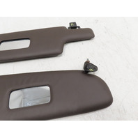 85 Porsche 928 S #1338 Sunvisor Pair, Vinyl Front Brown OEM