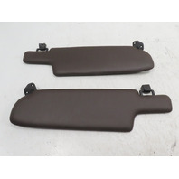 85 Porsche 928 S #1338 Sunvisor Pair, Vinyl Front Brown OEM