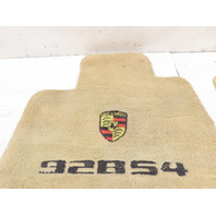87-91 Porsche 928 S4 Carpet Set Floor Mats W/ PORSCHE SCRIPT TAN