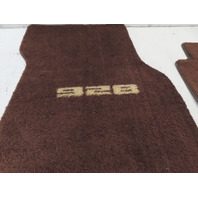 85 Porsche 928 S #1338 Carpet Set Floor Mats W/ PORSCHE SCRIPT BROWN