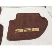 85 Porsche 928 S #1338 Carpet Set Floor Mats W/ PORSCHE SCRIPT BROWN