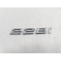 21 BMW F44 228 xi #1339 Emblem, Trunk Model Badge (228i) 51149491008 OEM