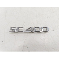 Lexus SC400 SC300 Emblem, "SC400" Trunk Badge Chrome OEM