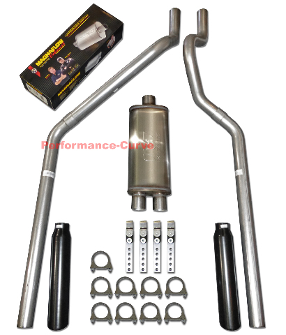 04-08 Dodge Dakota Mandrel Bent Dual Exhaust w// MagnaFlow 18/" Muffler