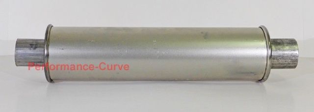 4/" Round MSL Premium Muffler // Resonator- 2.25/" 22.5/" Long by AP Exhaust