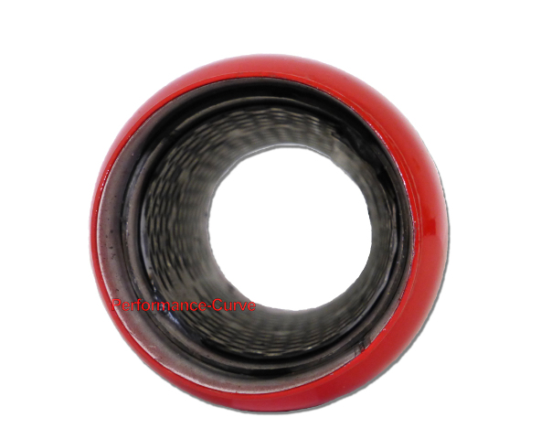 thumbnail image 2 of Cherry Bomb 87522CB Resonator – 12" OAL, 3.5" Body, 2.5" Inlet/Outlet – Stainless Steel – Red Powdercoat 2 of 2