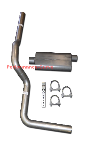 Exhaust System For 1999-2014 Chevy Silverado 5.3L — Mandrel Bent Pipes With Flowmaster Super 44 Muffler 8 thumbnail image
