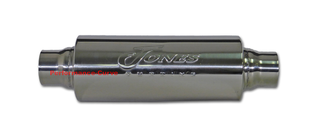 Jones Exhaust Turbine Muffler 2.5/" Resonator 304 Stainless Steel
