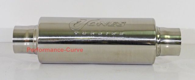 Jones Exhaust Turbine Muffler 2.5/" Resonator 304 Stainless Steel