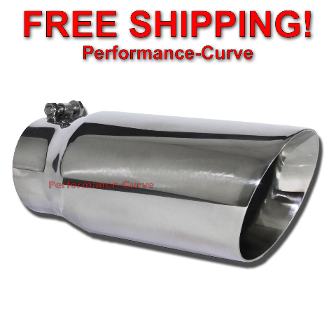 Jones Exhaust Stainless Steel Bolt-On Exhaust Tip - 4" Inlet To 5" Outlet, 13" Long