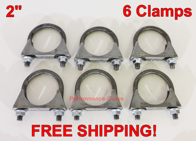 3/" Exhaust U-Bolt Clamp Standard Duty 5//16/" Rod Saddle Style