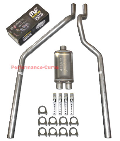 04-08 Dodge Dakota Mandrel Bent Dual Exhaust w// MagnaFlow 18/" Muffler
