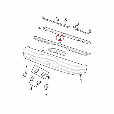 GM OEM Rear Bumper-Step Pad Protector Scratch Guard Cover 15790500