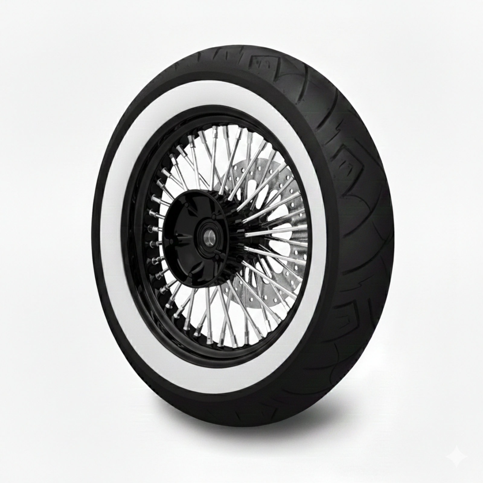 18X5.5" BLACK ABS FAT SPOKE CUSH REAR WHEEL TIRE KIT WW 180 HARLEY TOURING 09-UP