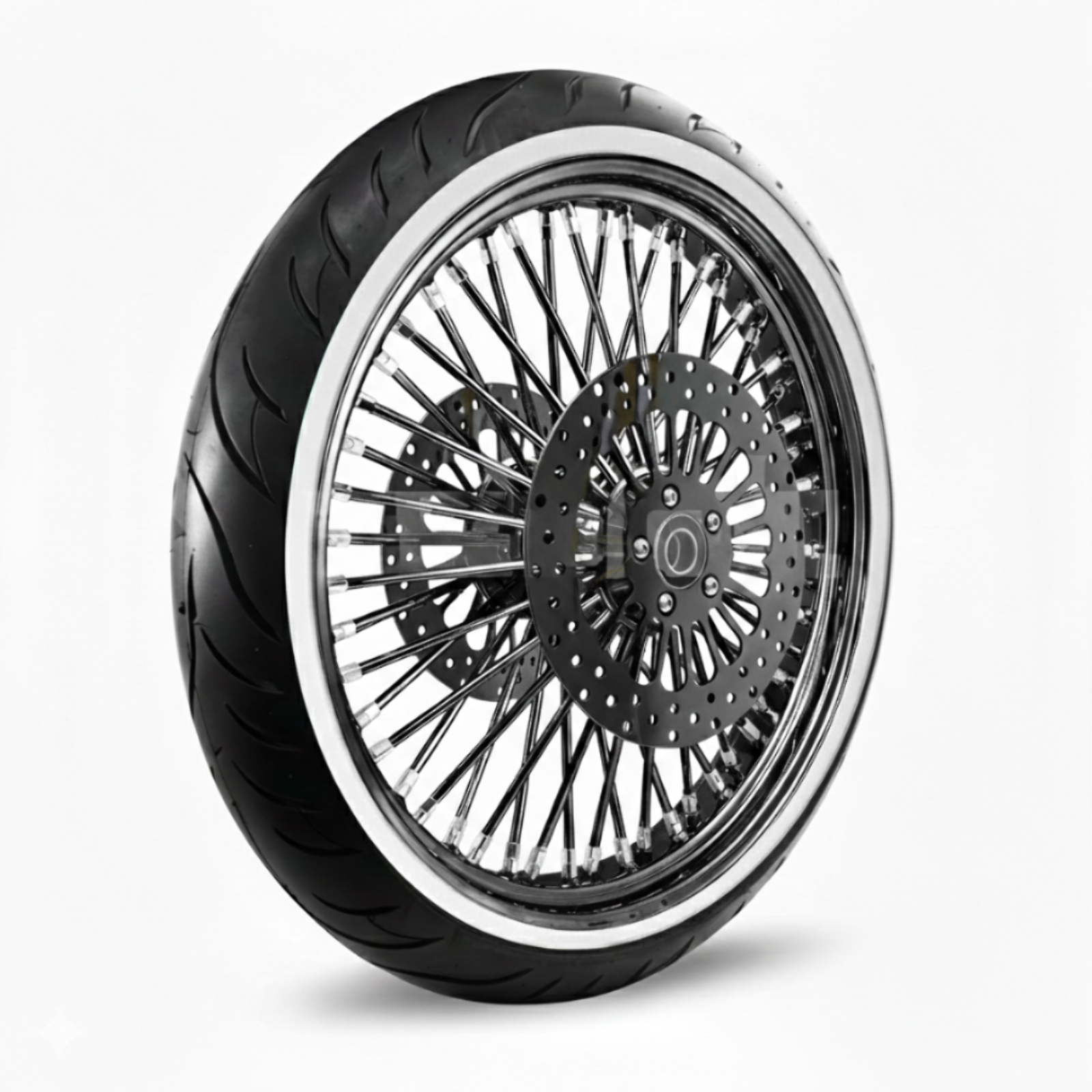 21X3.5 48 FAT SPOKE 00-07 BLK ROTOR WHEEL 120/70-21 SHINKO WW TIRE HARLEY TOURING