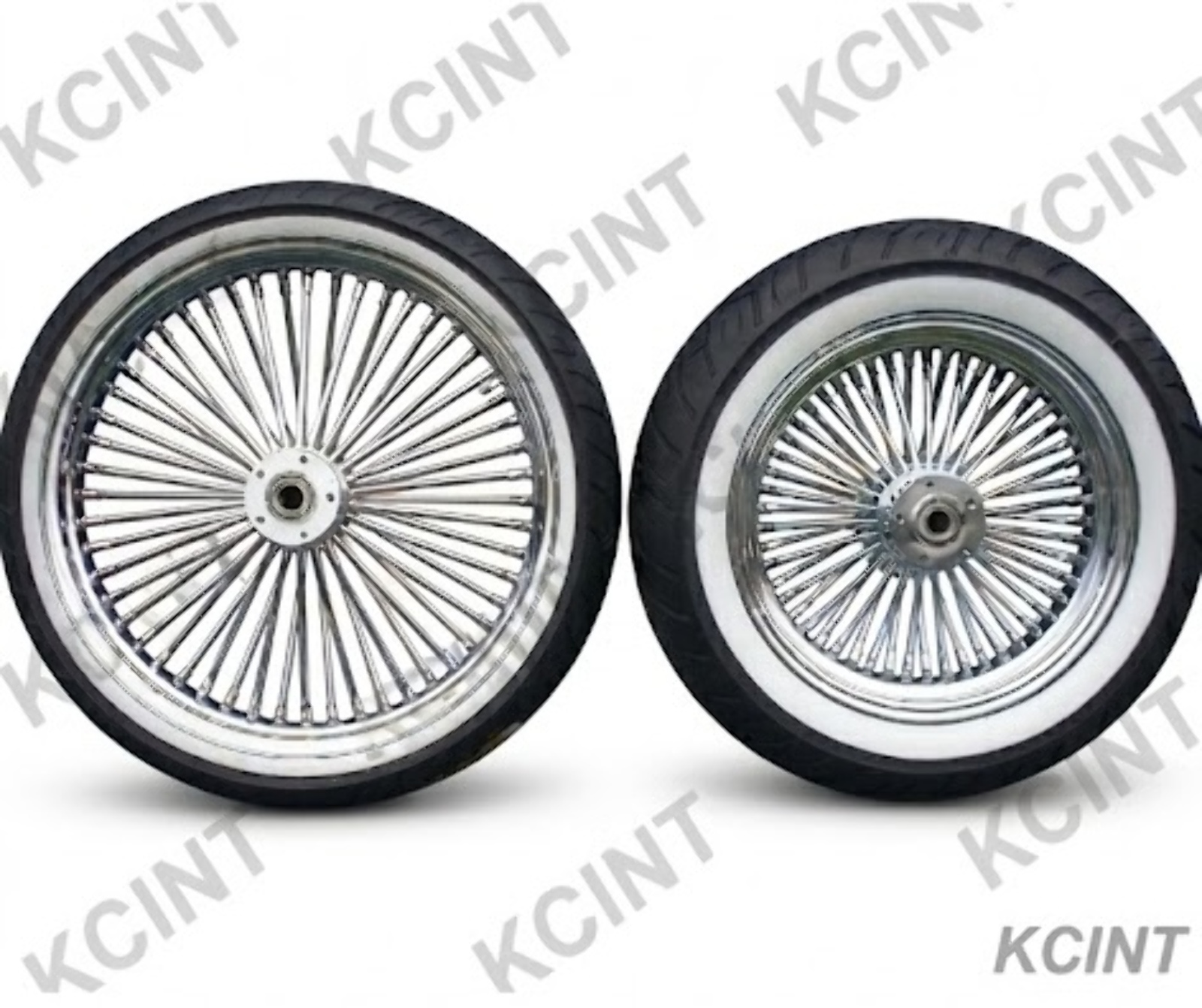 21X3.5 & 16x3.5  DNA 52 FAT SPOKE WHEEL 120/70-21 & MU85B16 SHINKO WW TIRES MOUNTED