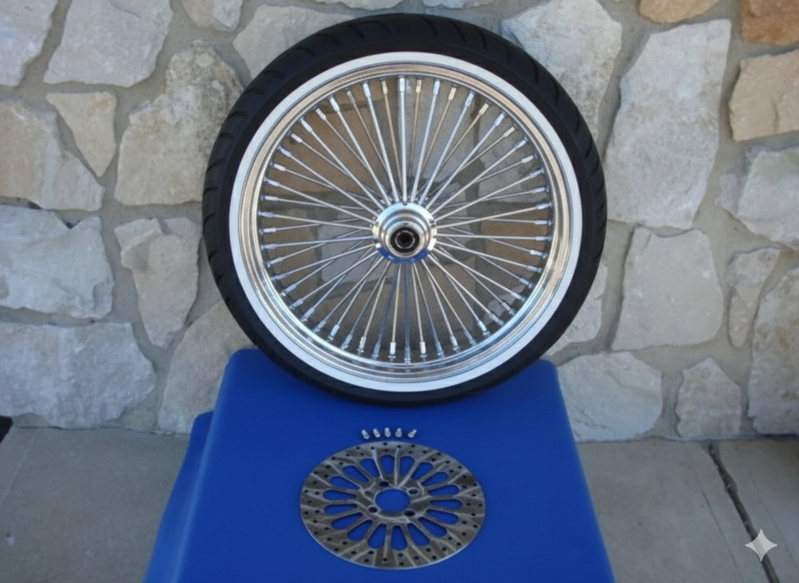 21X3.5 FAT SPOKE WHEEL 120/70-21 AVON WWW TIRE HARLEY HERITAGE DELUXE 2000-07