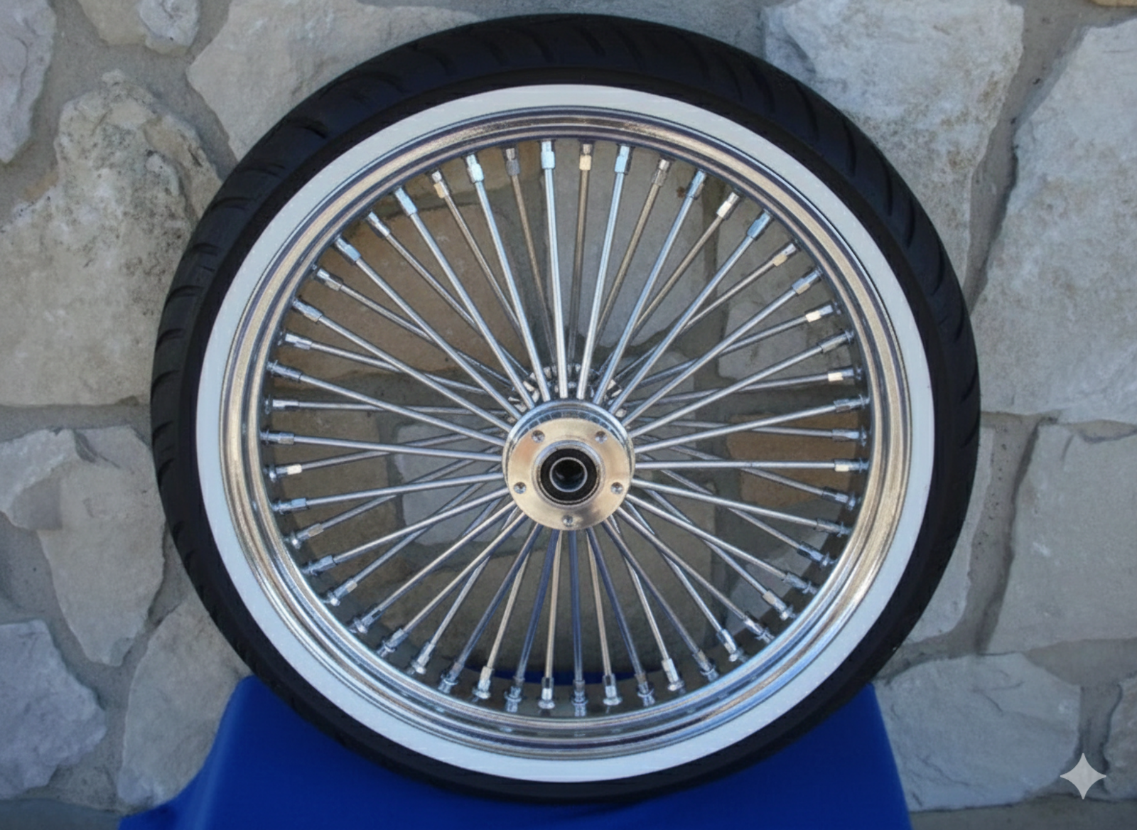 21X3.5 MAMMOTH 52 FAT SPOKE WHEEL 120/70-21 AVON WWW TIRE HARLEY TOURING 2008-UP