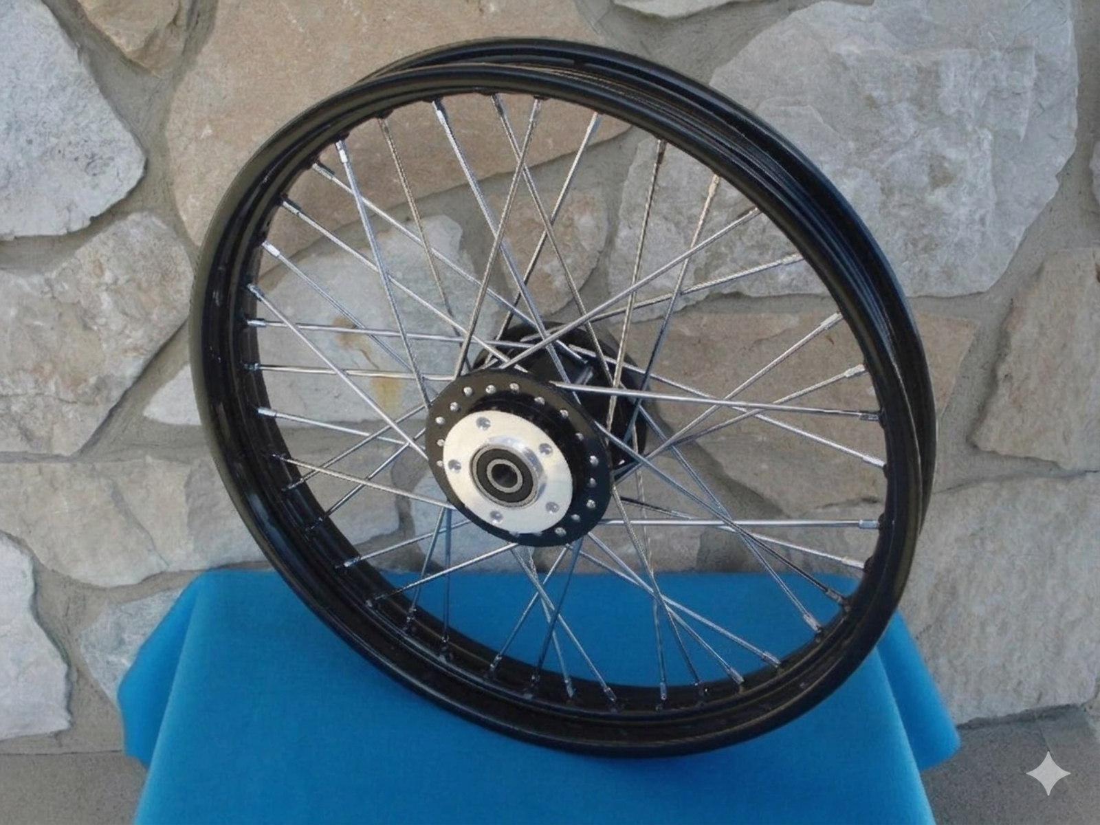 21X2.15" 40 SPOKE FRONT BLACK RIM HUB WHEEL HARLEY SPORTSTER 2000-07 DYNA 00-03