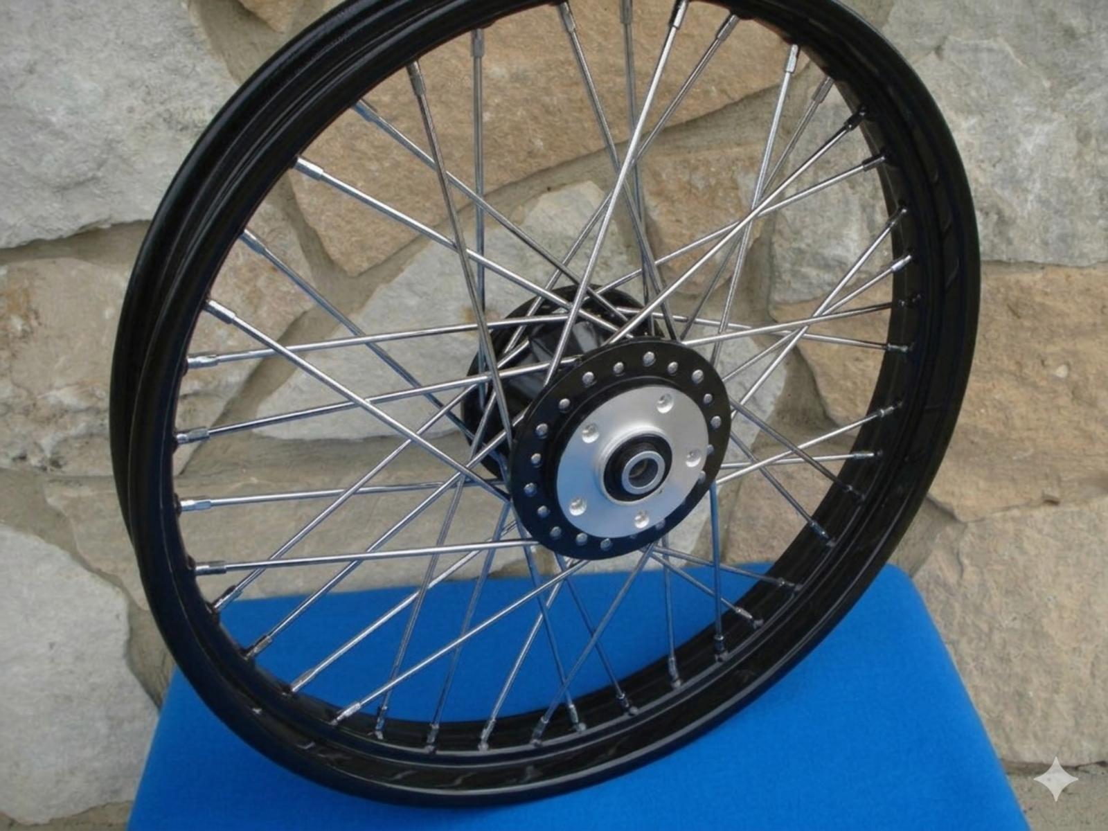 21X2.15" 40 SPOKE FRONT BLACK RIM HUB WHEEL HARLEY SPORTSTER 2000-07 DYNA 00-03