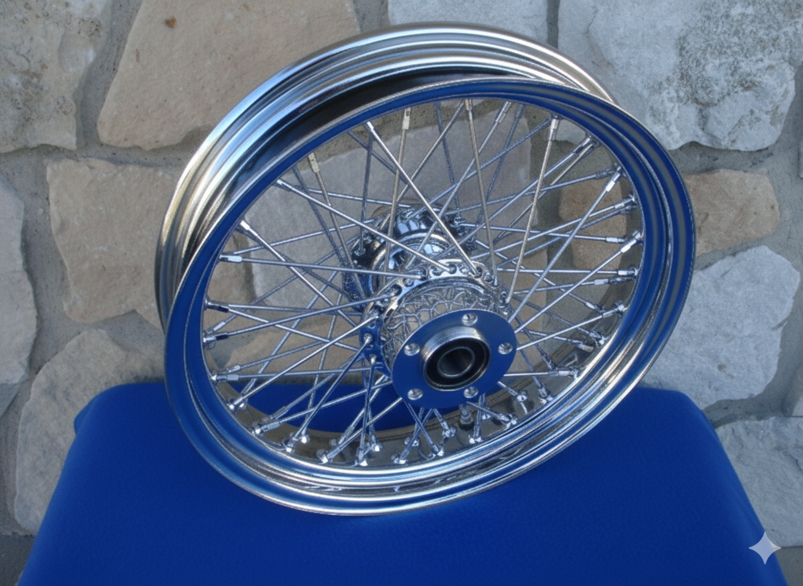 16x3.5" CHROME 60 SPOKE REAR ABS WHEEL FOR HARLEY SOFTAIL HERITAGE DELUXE 08-UP