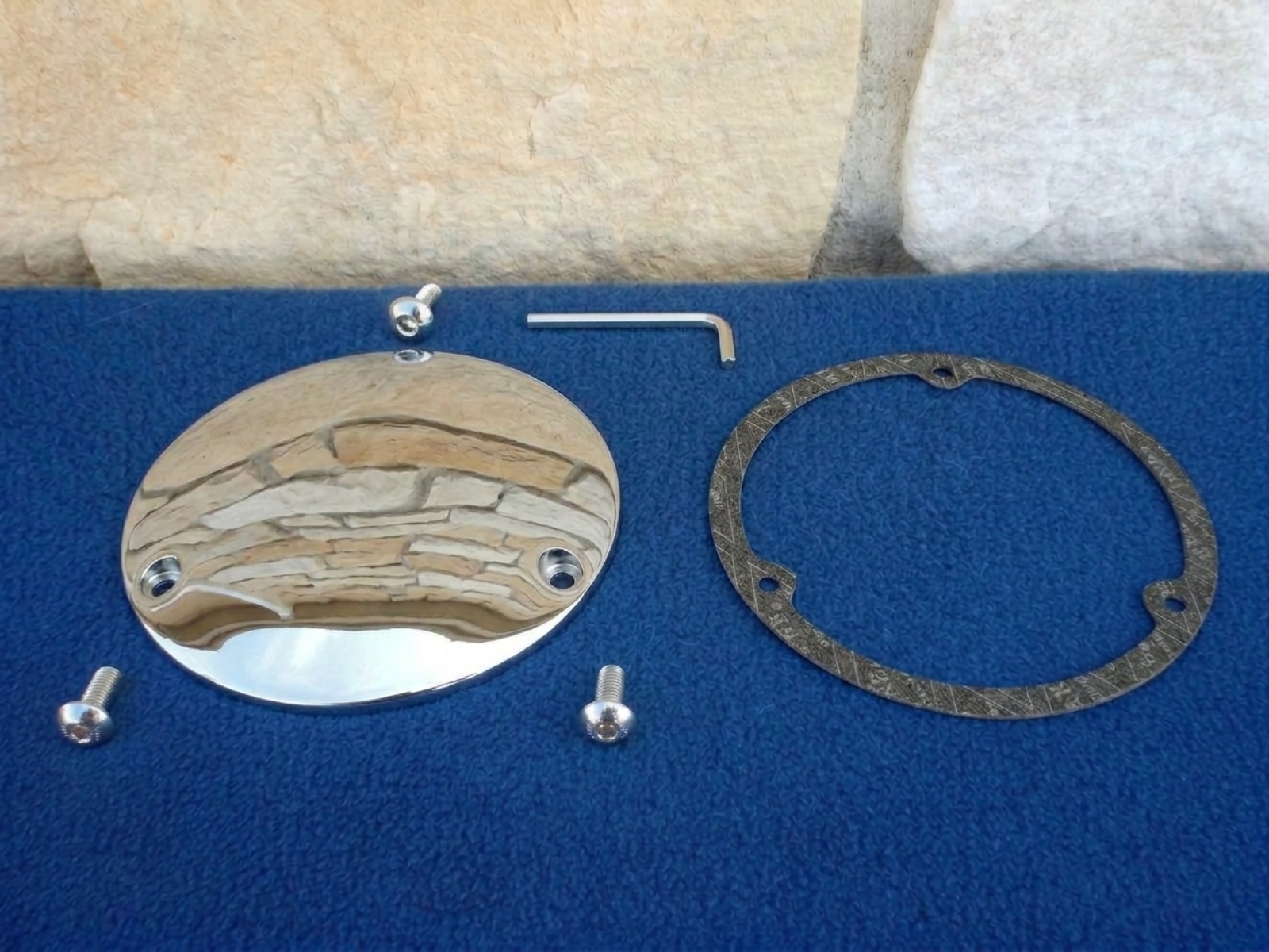 CHROME 3 HOLE DERBY COVER FOR HARLEY BIG TWIN SOFTAIL 1970-98 EVO PRIMARY COVER