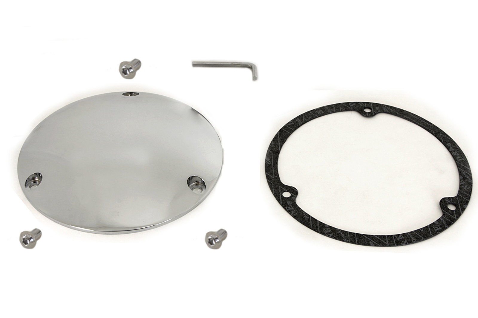 Chrome Smooth Derby 3 Hole Cover for Harley Big Twin Evo 84-98 Shovelhead 70-84