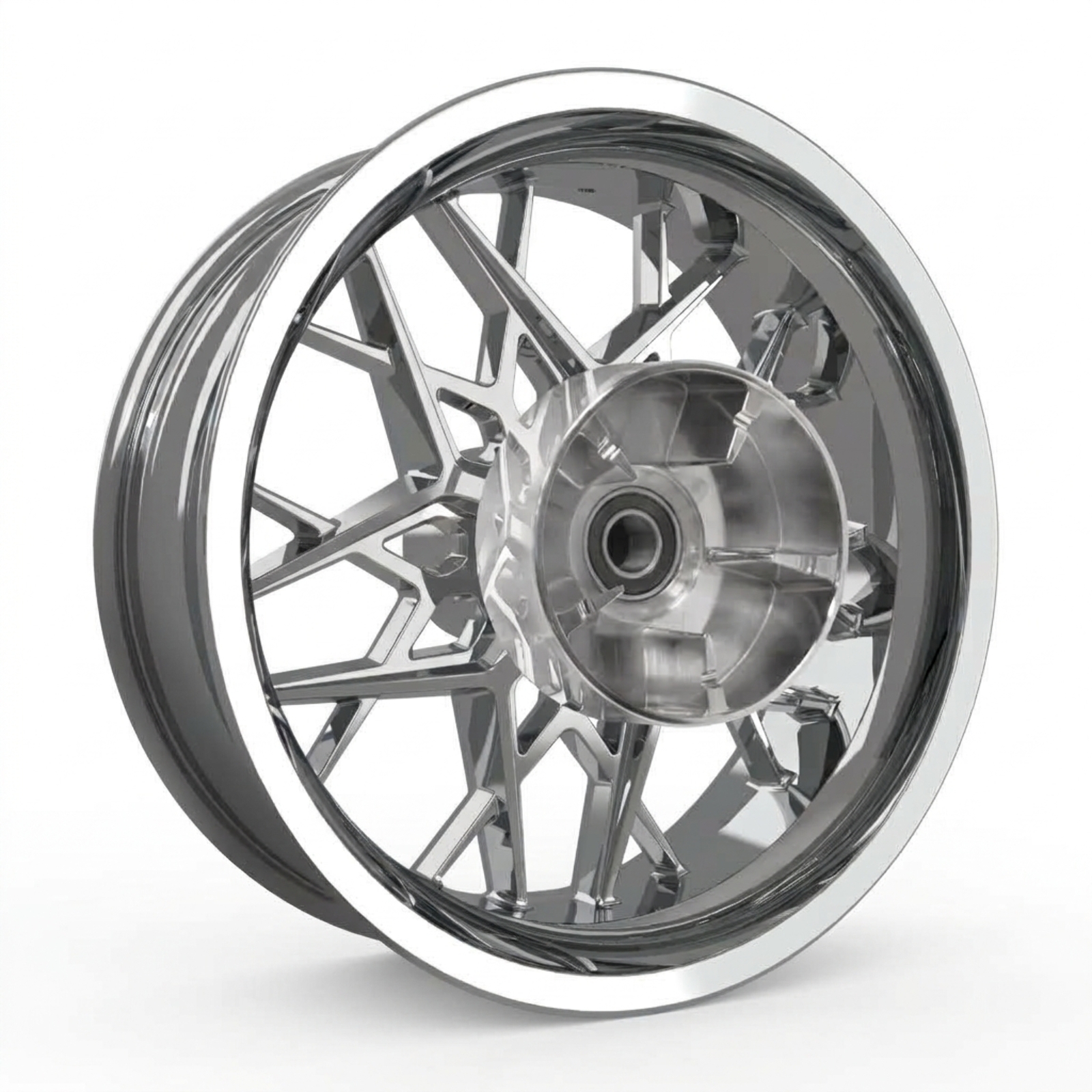 18X5.5 RAZOR CHROME REAR CUSH HUB WHEEL HARLEY TOURING BAGGERS 2009-UP