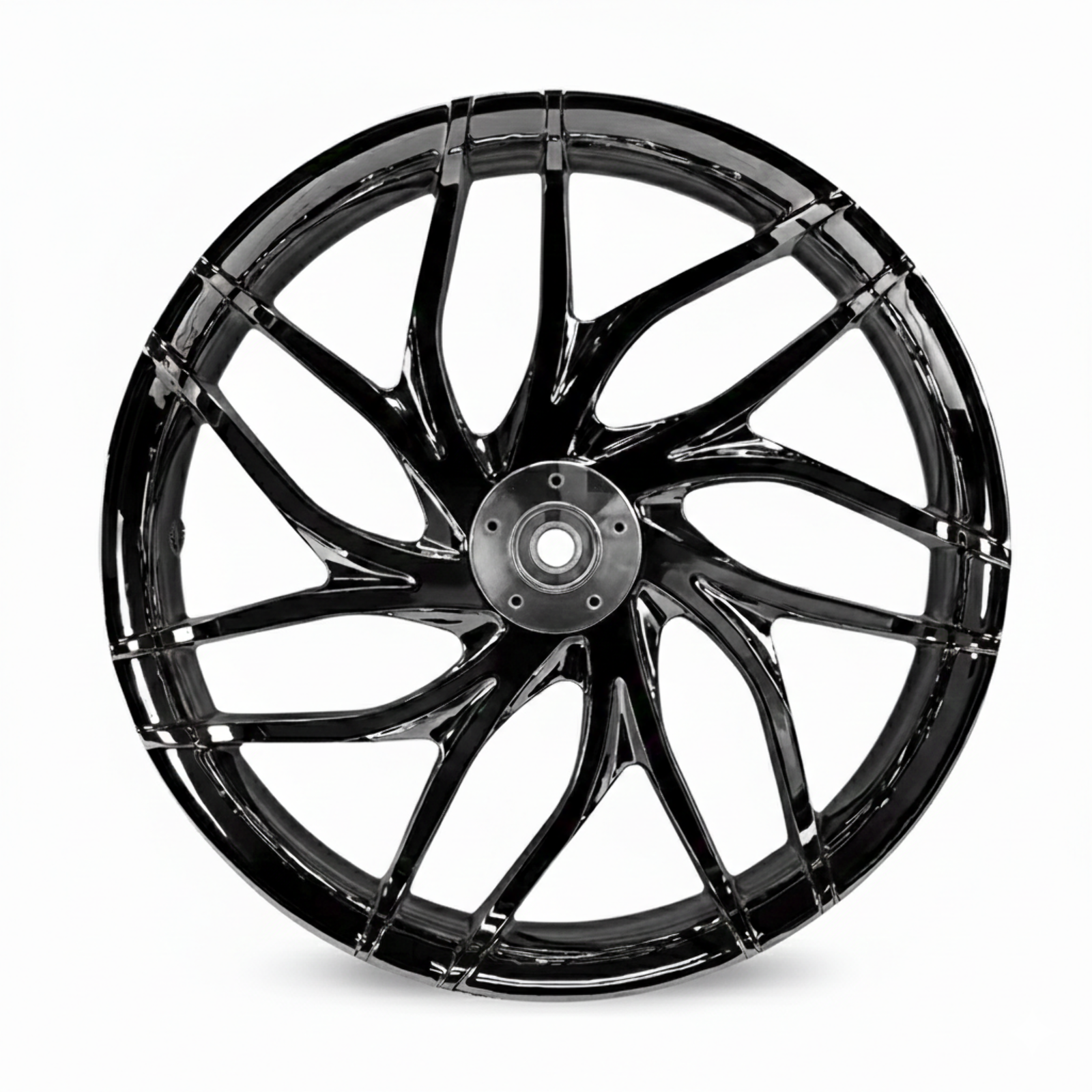 21X3.5 RISE BLACK DUAL DISC 21 FRONT WHEEL FOR HARLEY TOURING BAGGERS 2000-07