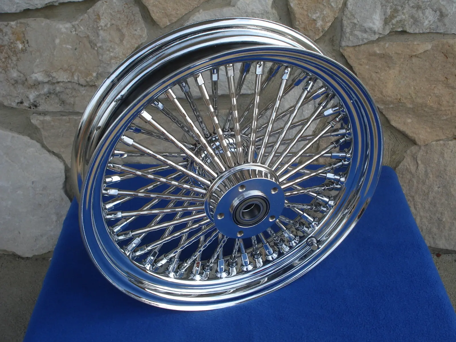 16X3.5" DNA MAMMOTH 52 DIAMOND SPOKE REAR WHEEL FOR HARLEY DYNA 04-07 & XL 05-07