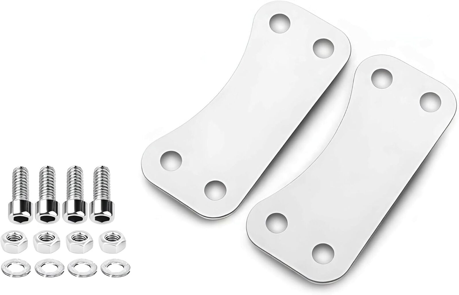 CHROME FENDER RISER ADAPTER BRACKETS FOR HARLEY 2014 UP FLHR FLHT & FLHX