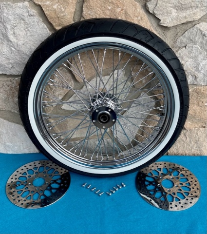 タイヤ・ホイール HiroKomi 21X3.5 60 SPOKE FRONT WHEEL 120/70-21 WWW SHINKO TIRE KIT