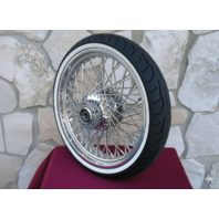 16X3.5" 80 SPOKE CHROME WHEEL TIRE REAR HARLEY SOFTAIL HERITAGE TOURING 2000-03