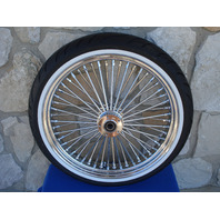 21X3.5 & 18x3.5 48 FAT SPOKE WHEEL 120/70-21 & 140/70-18 SHINKO WW TIRES MOUNTED