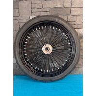 21X3.5 48 FAT SPOKE 08-UP ABS BLK WHEEL 120/70-21 SHINKO BLK TIRE HARLEY TOURING