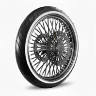 21X3.5 48 FAT SPOKE 00-07 BLK ROTOR WHEEL 120/70-21 SHINKO WW TIRE HARLEY TOURING