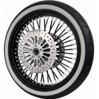 21X3.5 48 FAT SPOKE 08-UP ABS BLK WHEEL 120/70-21 SHINKO WW TIRE HARLEY TOURING