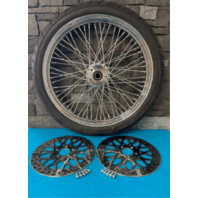 21X3.5 60 SPOKE FRONT WHEEL 120/70-21 SHINKO TIRE KIT HARLEY TOURING 2008-UP ABS