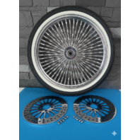 21X3.5 TWISTED FAT SPOKE WHEEL 120/70-21 WWW S TIRE KIT HARLEY TOURING 2000-07