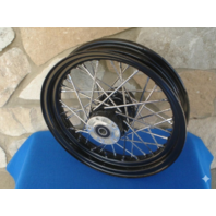 16X3" REAR 40 SPOKE BLACK RIM HUB WHEEL HARLEY XL DYNA SOFTAIL FLST FXST FLT