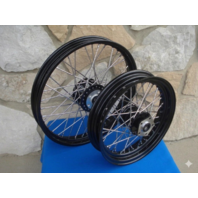 21" & 16" BLACK RIM HUB 40 SPOKE WHEEL SET FOR HARLEY 1984-99 DYNA SPORTSTER, XL
