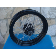 16X3" 40 SPOKE BLACK FRONT WHEEL 2000-06 FOR HARLEY HERITAGE DELUXE FAT BOY