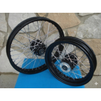 21" & 16" BLACK RIM HUB FRONT / REAR WHEL SET HARLEY SOFTAIL FXST, FXDWG 2000-05