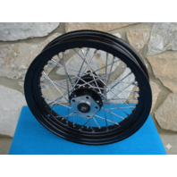 16" BLACK RIM HUB REAR WHEEL HARLEY SOFTAIL FLST FXST FXDWG XL 1984-99
