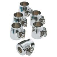 ROUND CHROME GAS LINE 5/16" ID OIL TANK LINE ENDS FOR 3/8" ID HOSE FOR HARLEY