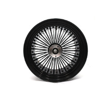 18X10.5" BLACK FAT SPOKE REAR DUAL DISC WHEEL FOR HARLEY CHOPPERS 300 TIRE