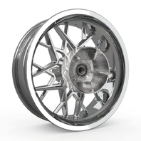 18X5.5 RAZOR CHROME REAR CUSH HUB WHEEL HARLEY TOURING BAGGERS 2009-UP ABS