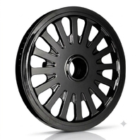 BLACK CUSH PULLEY FOR HARLEY 68TH X 1" FOR ALL TOURING BAGGER MODELS 09-UP