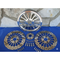 FOR HARLEY DYNA FXD/WG/DL 00-06 SPOKE 70 T 1 1/8"  PULLEY & ROTOR KIT PARTS