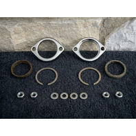 DELUXE CHROME EXHAUST FLANGE KIT FOR HARLEY EVO & TWIN CAM 1984 & 2017